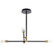 Val 4 Light 36.75 inch Black / Brass Chandelier Ceiling Light